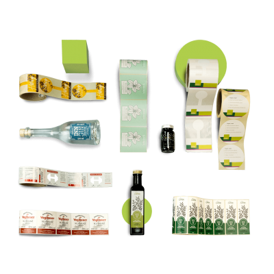 Musterbox für Rollenetiketten